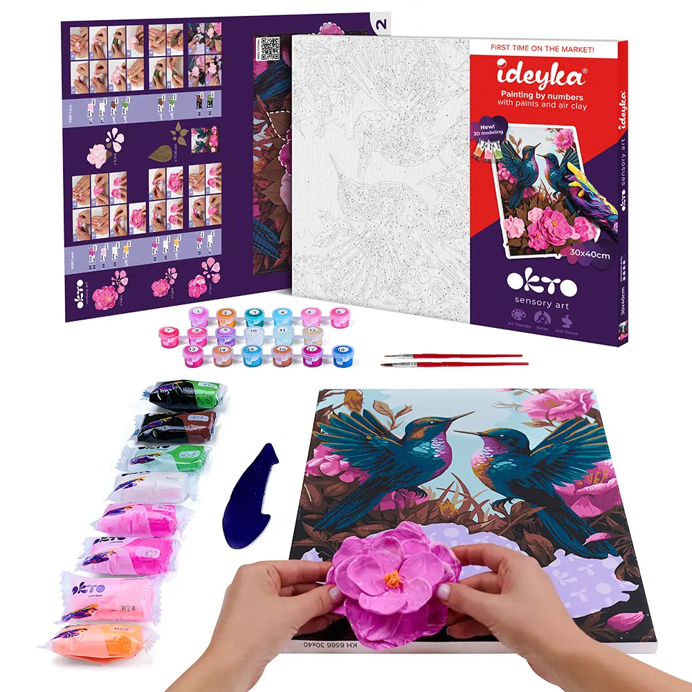 3D Paint by numbers OKTO & Ideyka “Elegant hummingbird” - View 1